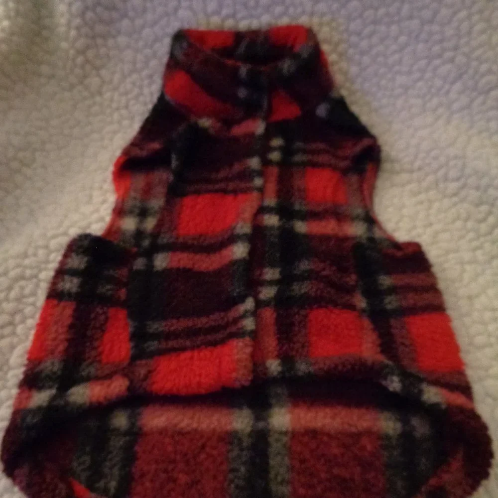 Plaid Dog Shirt Size Large